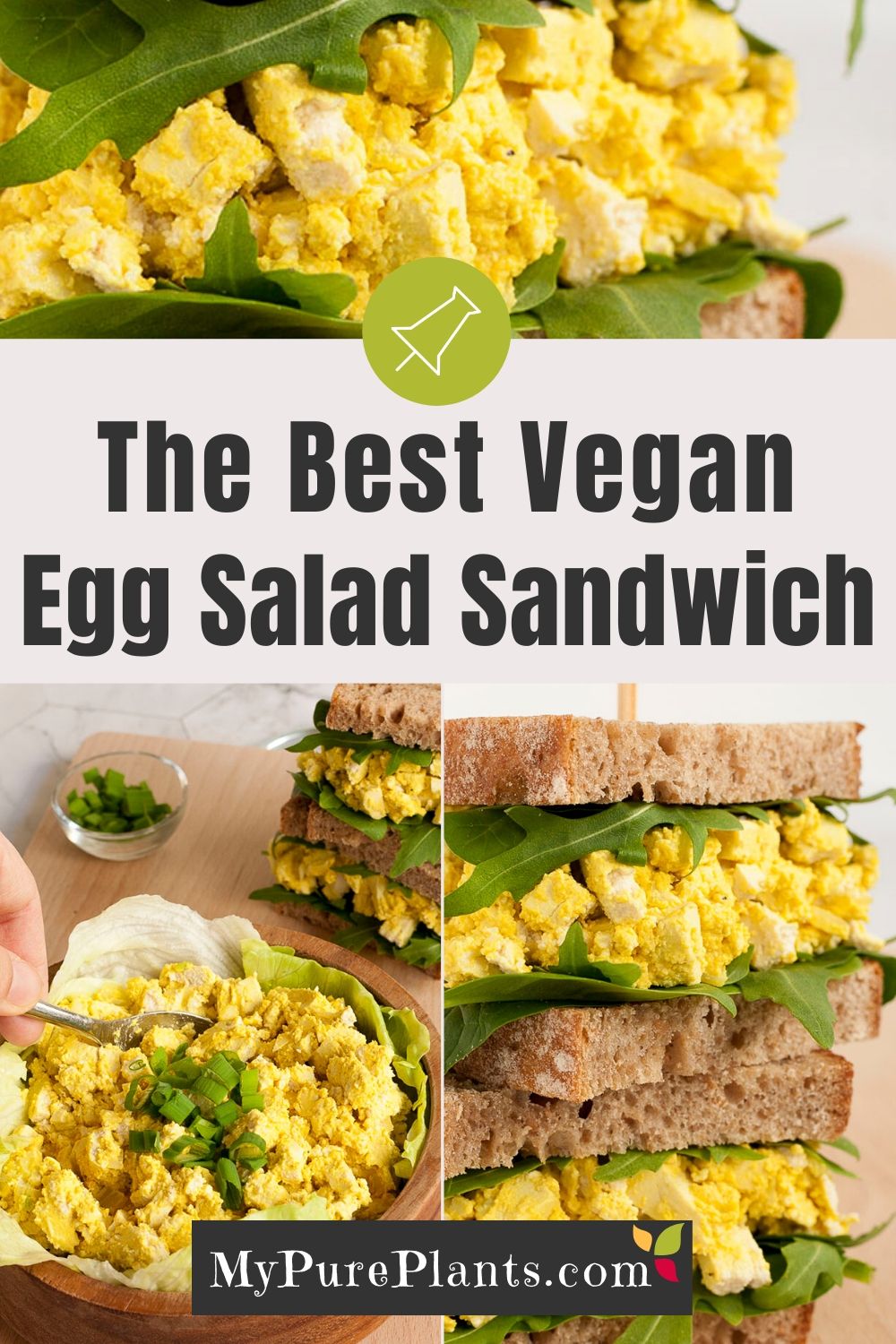 Realistic Vegan Egg Salad (No Mayo!) - My Pure Plants