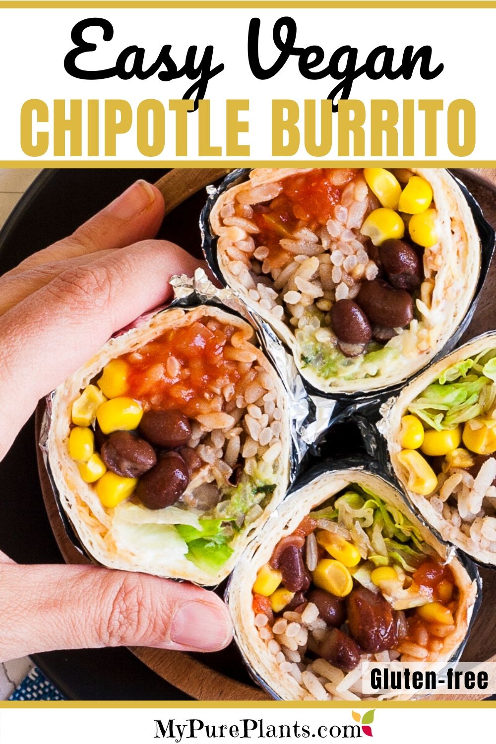 Copycat Chipotle Veggie Burrito My Pure Plants