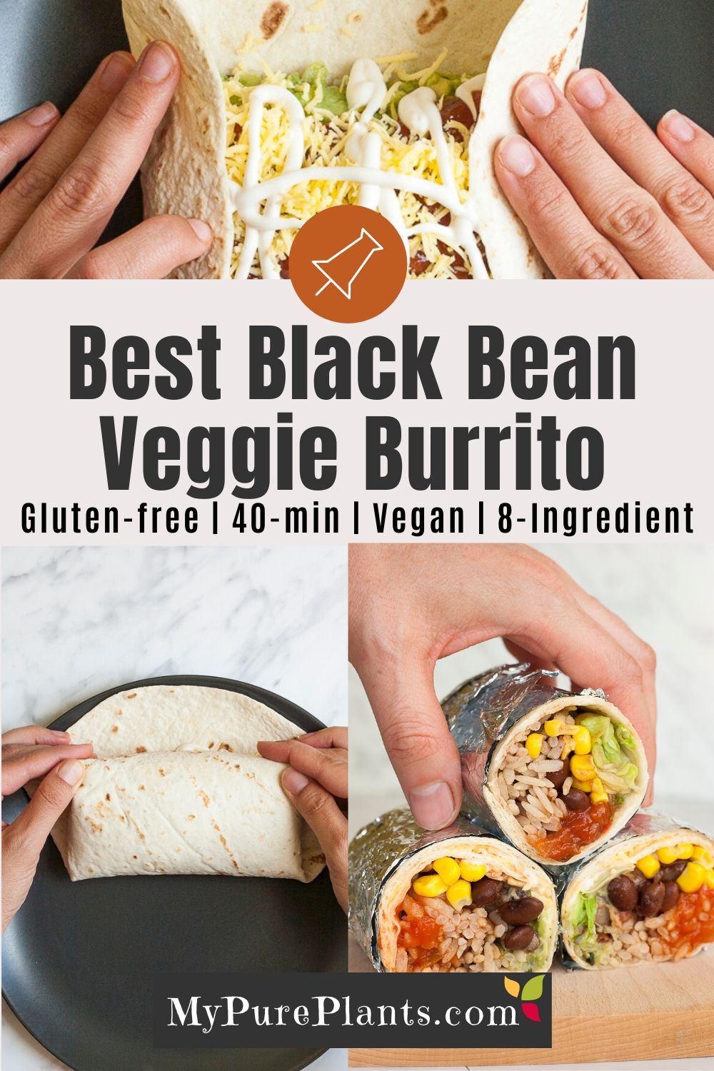 Copycat Chipotle Veggie Burrito My Pure Plants