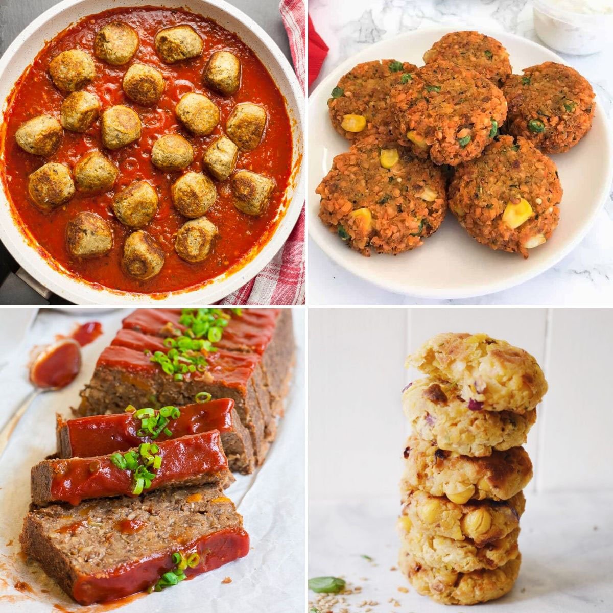 collage di Foto di 4 diverse zuppe a base di ricette da servire con ratatouille