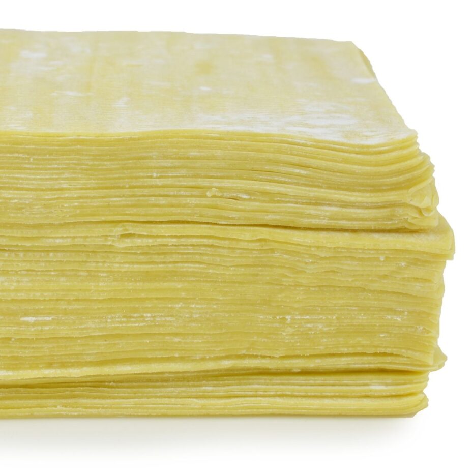 Yellow thing pastry wrappers stacked