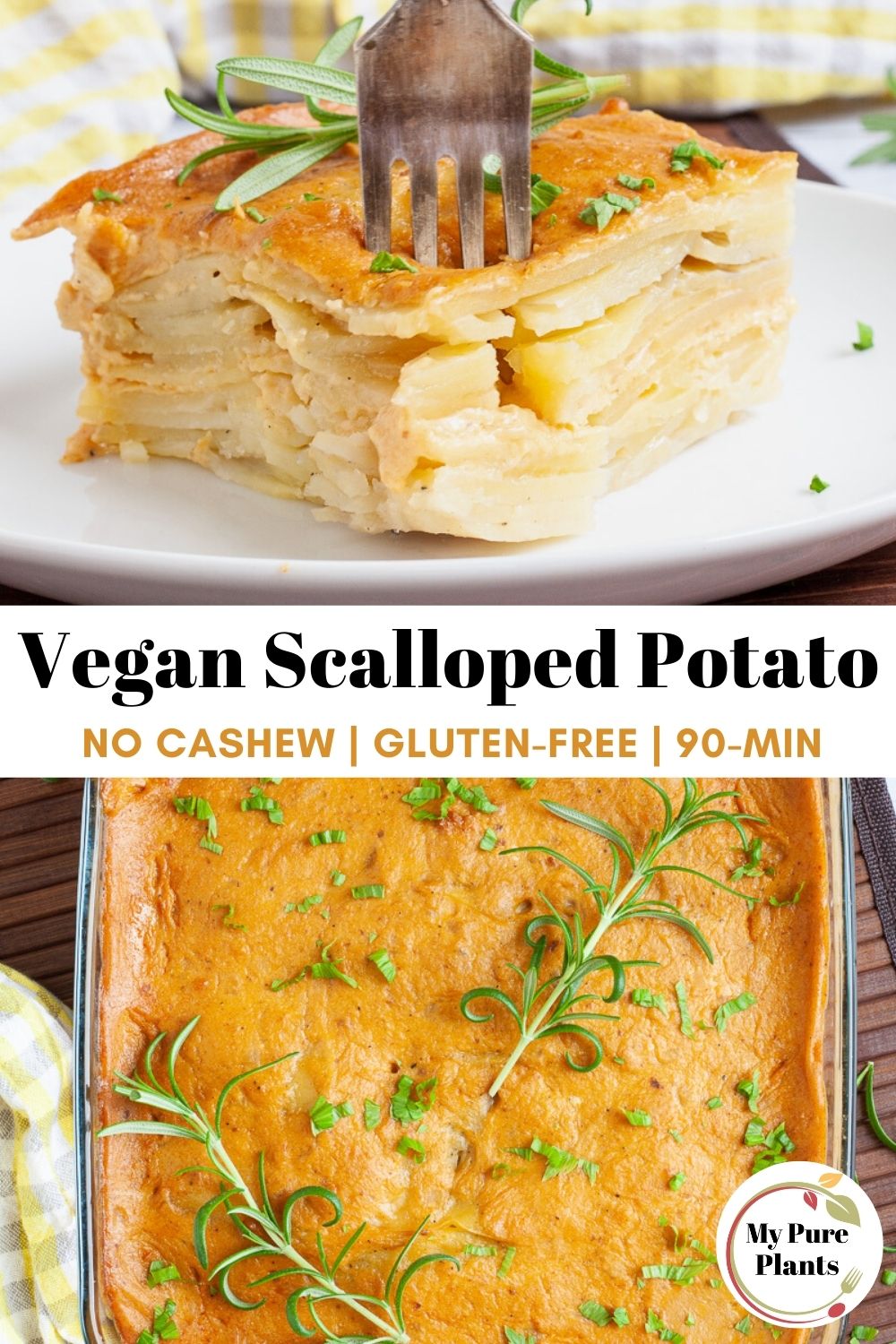 Creamy Vegan Scalloped Potatoes (No Cashew) My Pure Plants