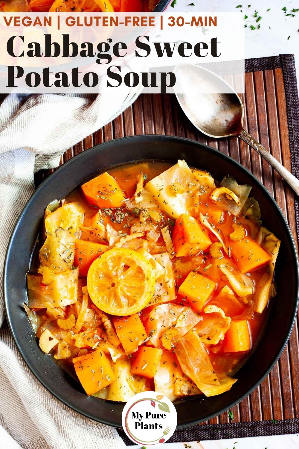 Mediterranean Cabbage Sweet Potato Soup with Tarragon My Pure Plants