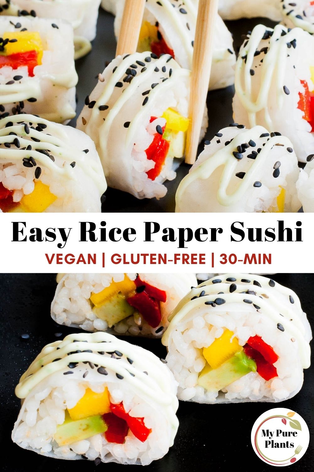 Rice Paper Sushi without Seaweed - My Pure Plants