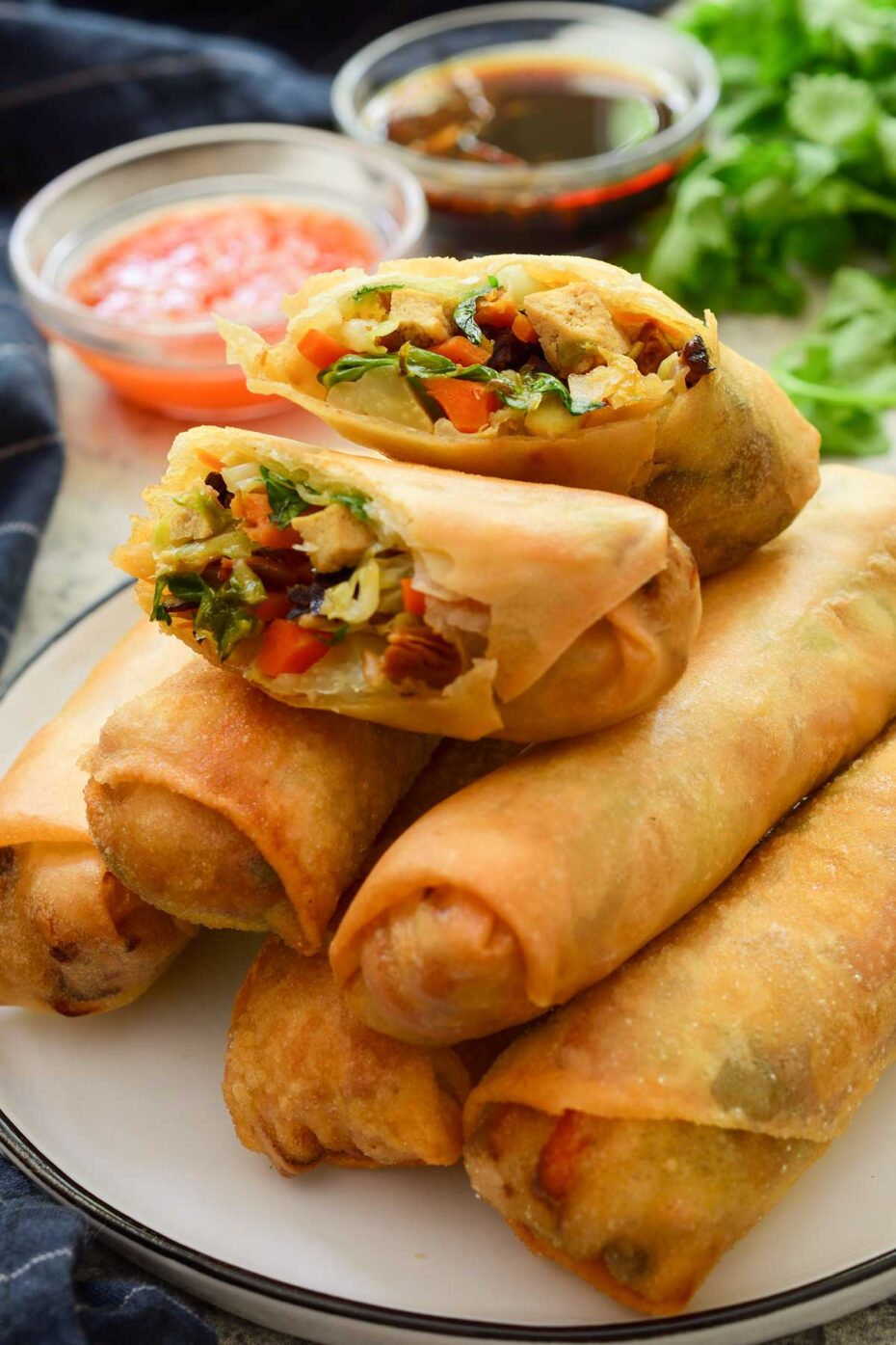 Lucky Red Vegetable Spring Rolls